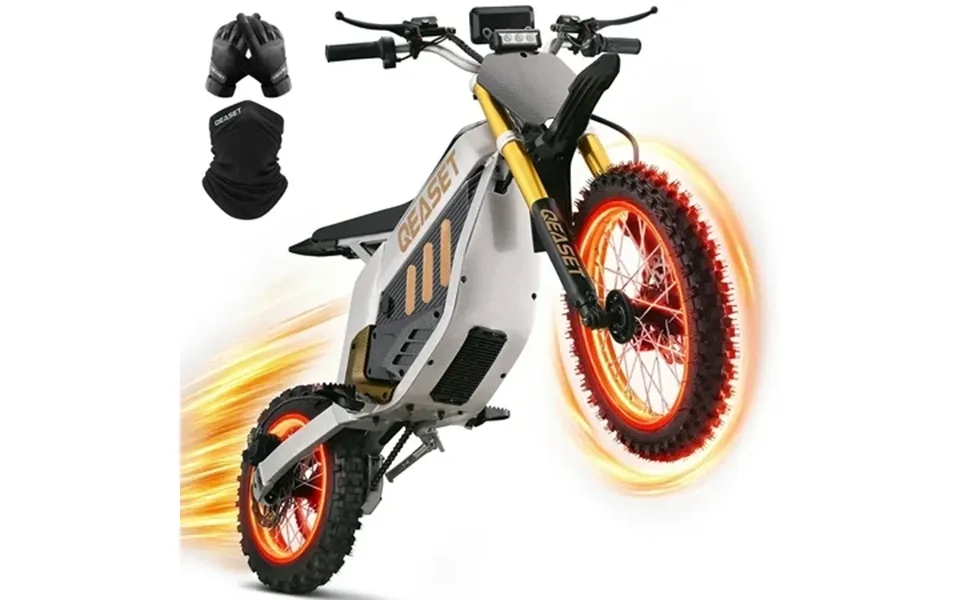 Qeaset Electric Dirt Bike 3000w Peak Power 48v All Terrain Motorized Dirt Bikes Cool Gifts Gold