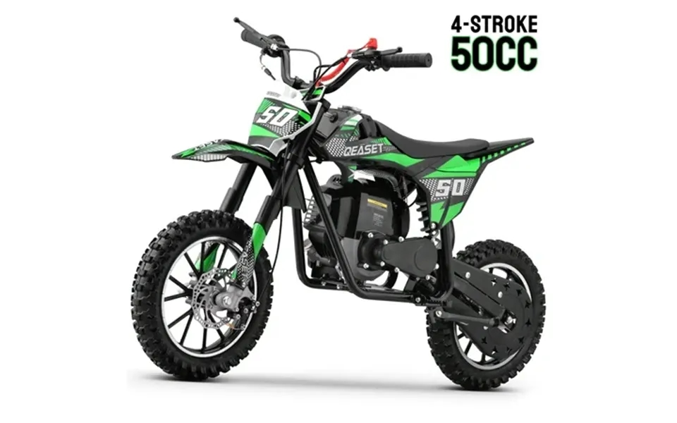 Qeaset Gas Dirt Bike For Adults & Teens 49cc 4-stroke Gas Powered Mini Bike Max Speed 25mph Age13 Green