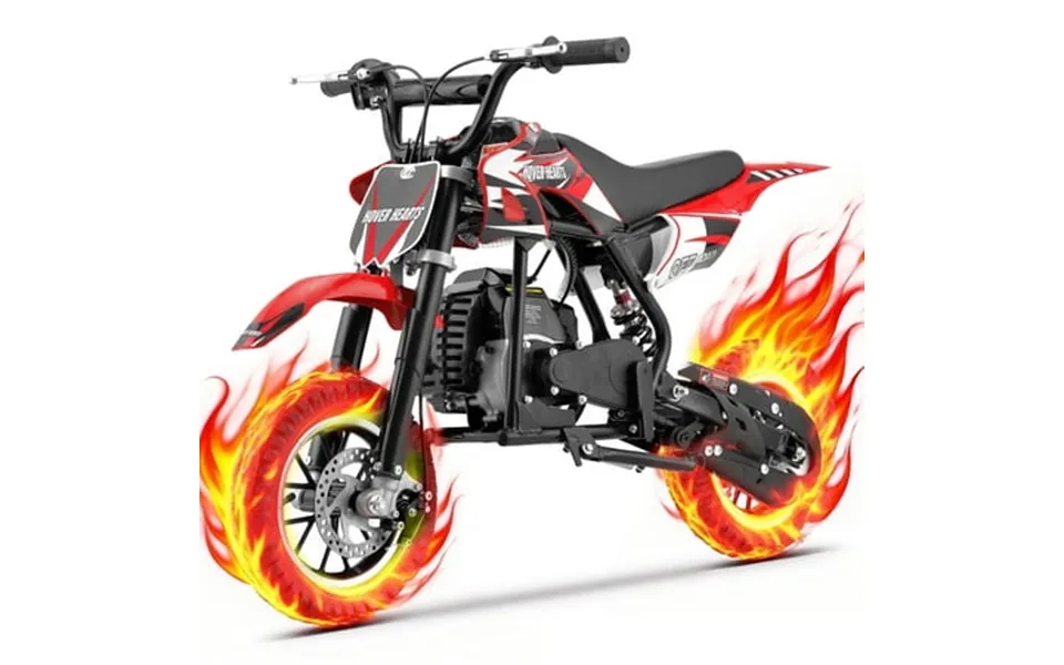 Qeaset Mini Gas Dirt Bicycles 49 Cc 2-stroke Gas Bik With Off-rode Tire Suspensions Disc Brakes Max Load 160lbs Up To 20