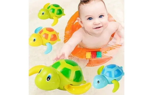 Qishi 3pcs Bath Swimming Turtle Toy For Baby Toddler Wind Up Chain Bathing Water Toy For Boys Girls product image