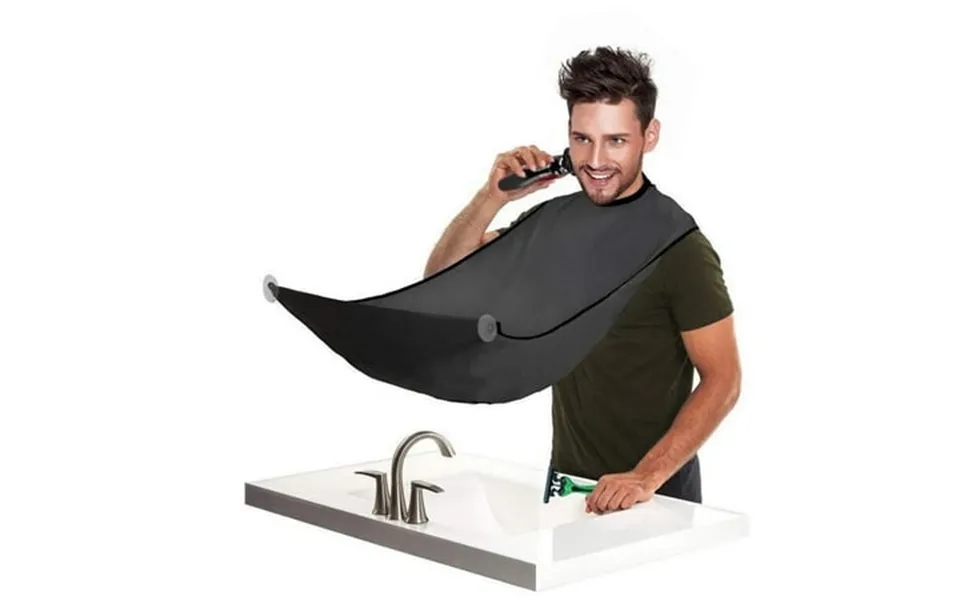Qishi Beard Catcher Bib Apron Beard Cape For Shaving Hair Clippings Catcher & Grooming Cape Apron Trim Your Beard In Min
