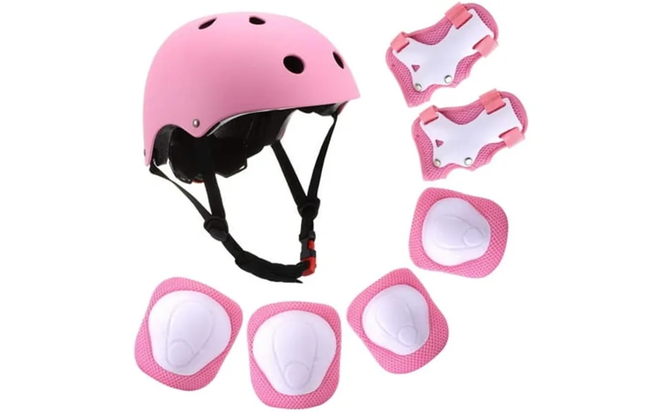 Qishi Kids Bike Helmet Toddler Helmet For Ages 8-14 Boys Girls With Sports Protective Gear Set Knee Elbow Wrist Pads For
