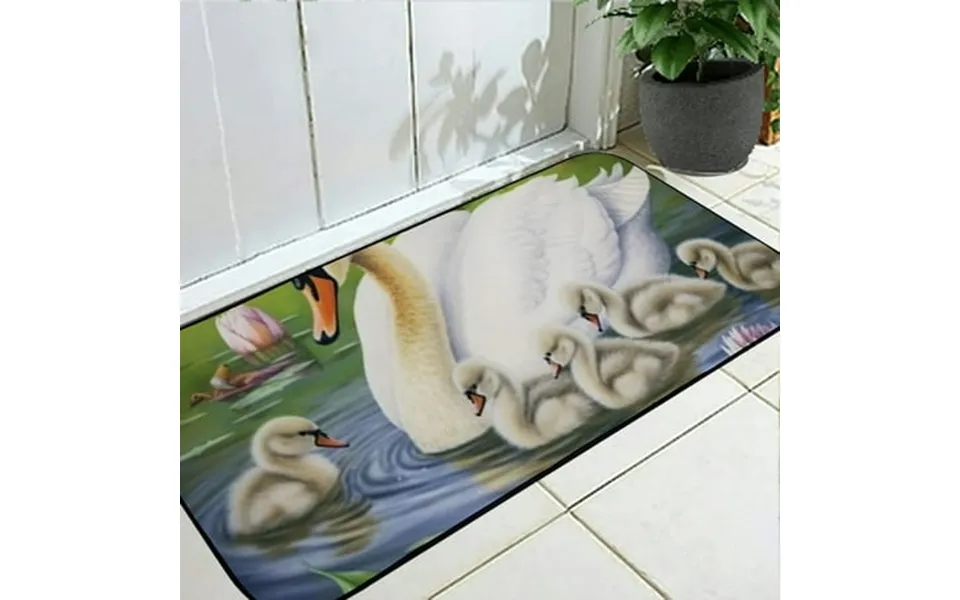 Qkzf Mother Swan Washable Mat Bathroom Rug Non-slip Bath Mat Durable Thick Washable Rugs For Kitchen Bathroom 19