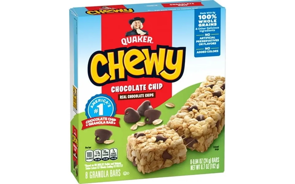 Quaker Chewy Chocolate Chip Granola Bars 8 Count 0.84 Oz Bars