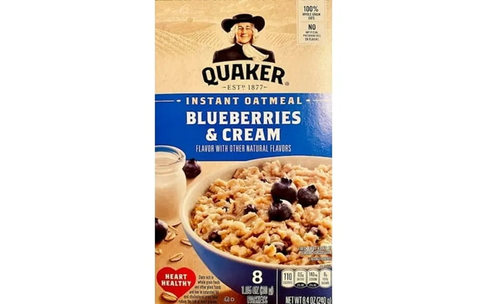 Quaker Instant Oatmeal Blueberries & Cream Pack Of 2