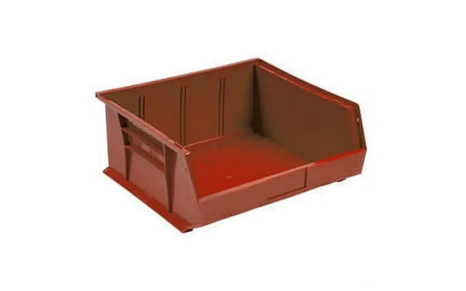 Quantum Qus245 Plastic Storage Bin 16-1 2 X 10-7 8 X 5 Red Lot Of 6