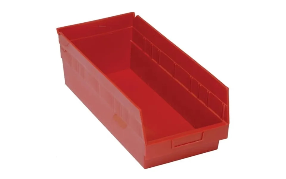 Quantum Storage Systems Red Plastic Economy Shelf Bin Nesting 17-7 8 W X 8-3 8 D X 6 H Polyropylene Made In Usa 10 Pk