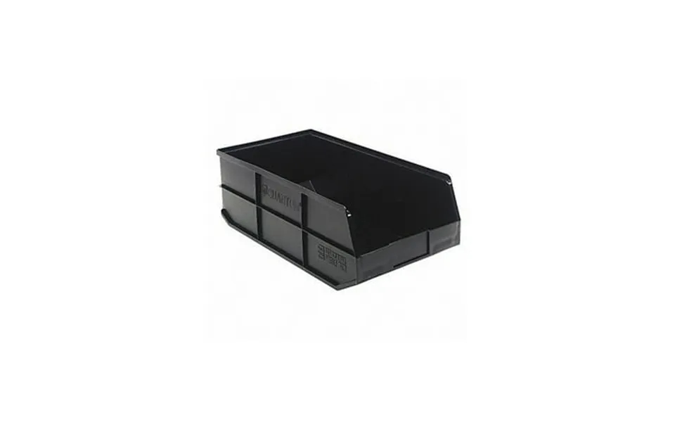 Quantum Storage Systems Shelf Bin Black Polypropylene 7 In Ssb485bk