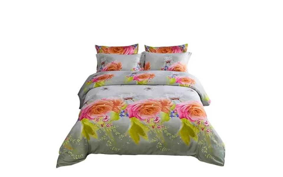 Queen Size Duvet Cover Set 6 Piece Luxury Floral Bedding Innocence Dm723q