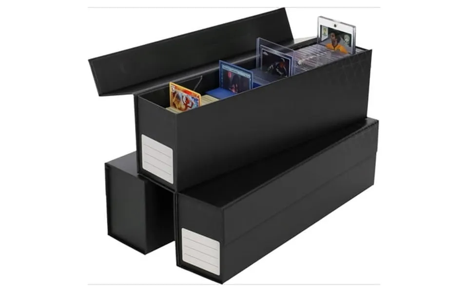 Quickfold Card Boxes - Toploader Storage Fits 850-1200 Cards Each Magnetic Closure Easy Assemble