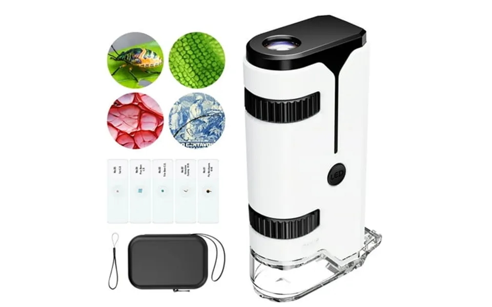 Qunse Pocket Microscope 100x 250x Led And Uv Light Portable Handheld Mini Microscope For Kids And Students Semi-apochrom