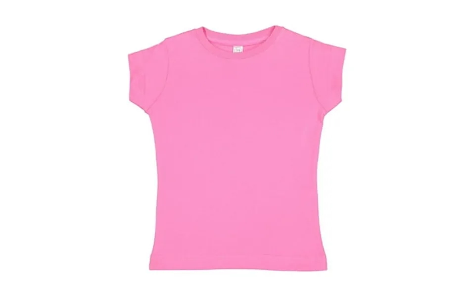 Rabbit Skins 3316 Toddler Girls Fine Jersey T-shirt- Raspberry - Size 5 By 6