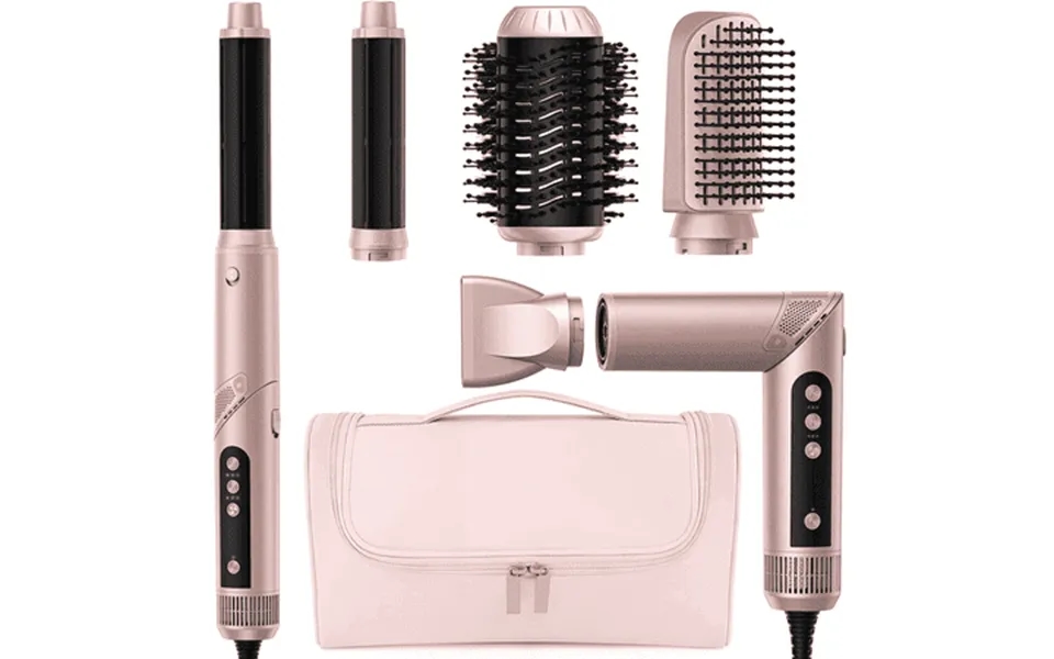 Raccomb 5-in-1 Hair Styler Air Styling & Drying System Powerful Hair Dryer Brush & Multi-styler With Auto-wrap Curlers O