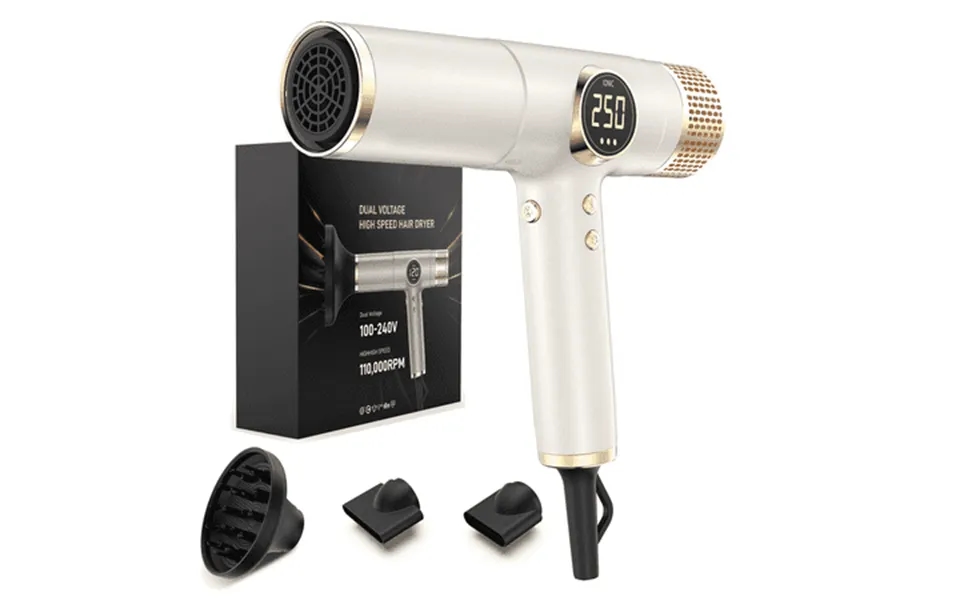 Raccomb Professional Ionic Hair Dryer With Diffuser Lightweight Compact Powerful & Fast Salon Blow With High Speed Brush