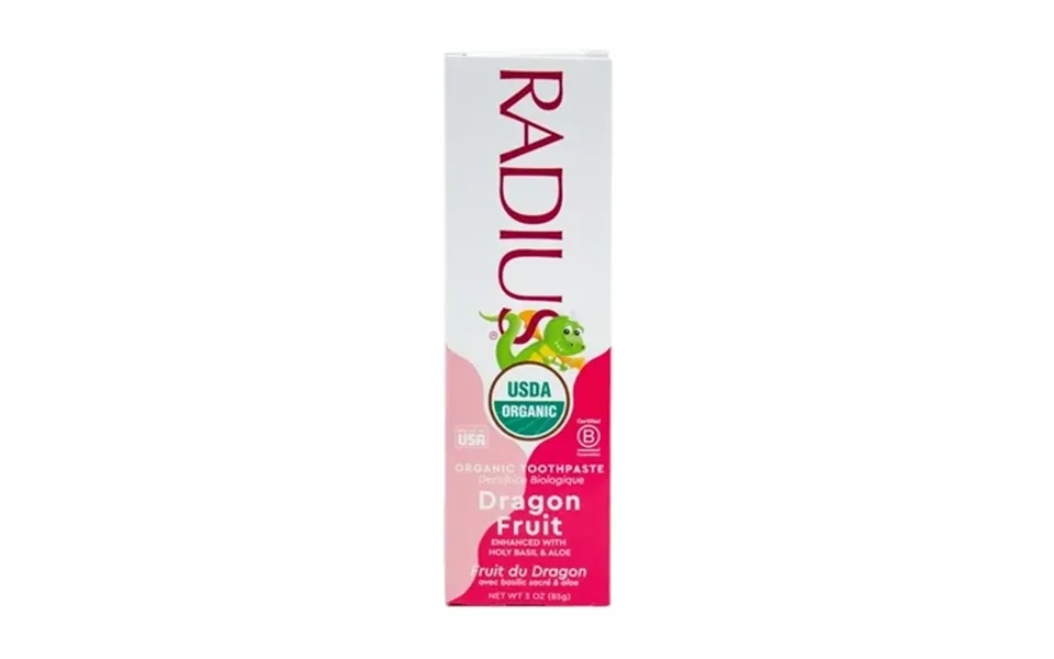 Radius - Radius Toothpaste Dragon Fruit Organic 3oz Pack Of 1