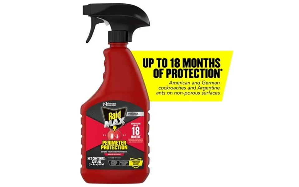 Raid Max Perimeter Protection Indoor & Outdoor Multi Insect Killer Spray 22 Fl Oz
