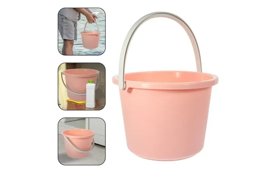 Raindrops Portable Plastic Bucket Assorted Colors For Home Bathroom Outdoor Water Storage And Utility Use
