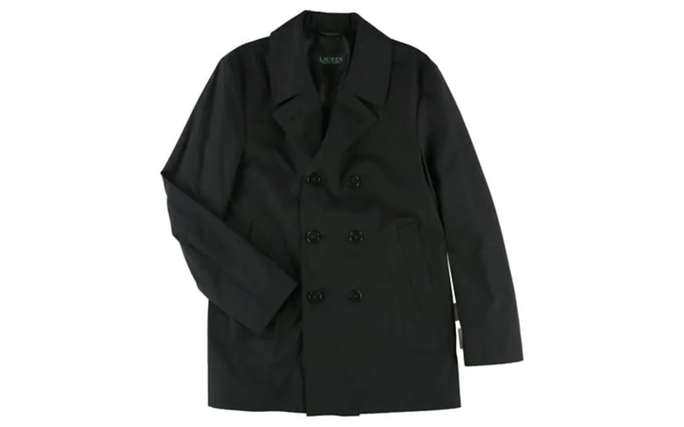 Ralph Lauren Mens Double-breas Raincoat Black 36 Regular