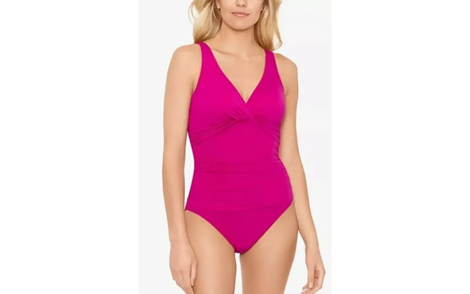 Ralph Lauren Plumeria Beach Club Solid Twist Underwire One Piece Swimsuit Us 4