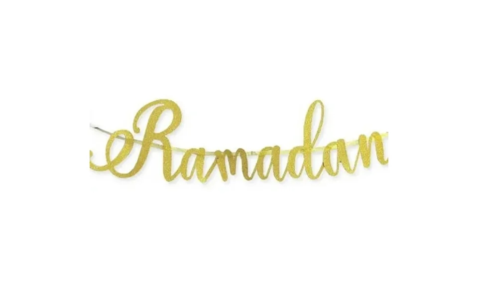 Ramadan Gold Glitter Banner 1ct
