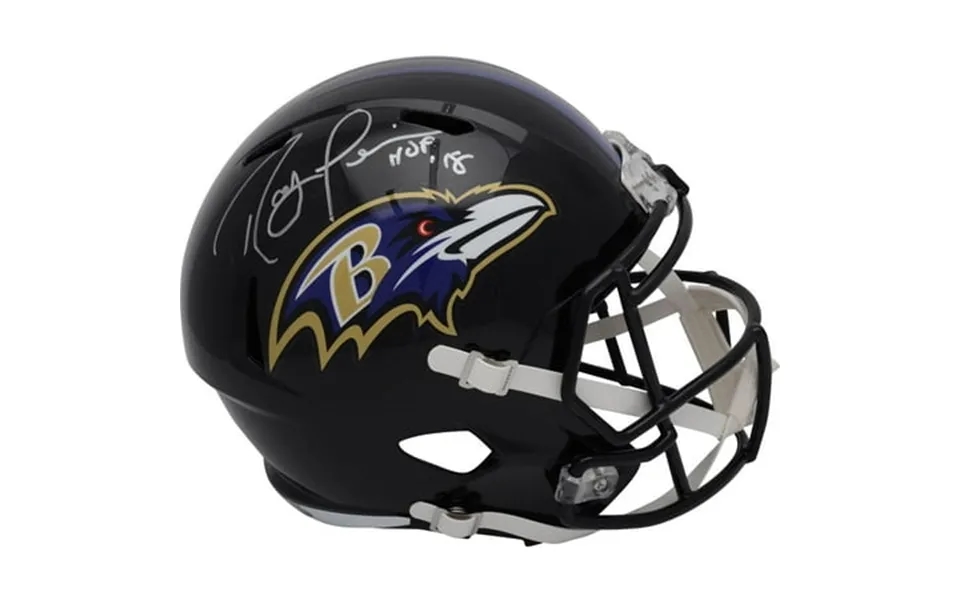 Ray Lewis Baltimore Ravens Autographed Riddell Speed Replica Helmet With Hof 18 Inscription - Fanatics Authentic Certifi