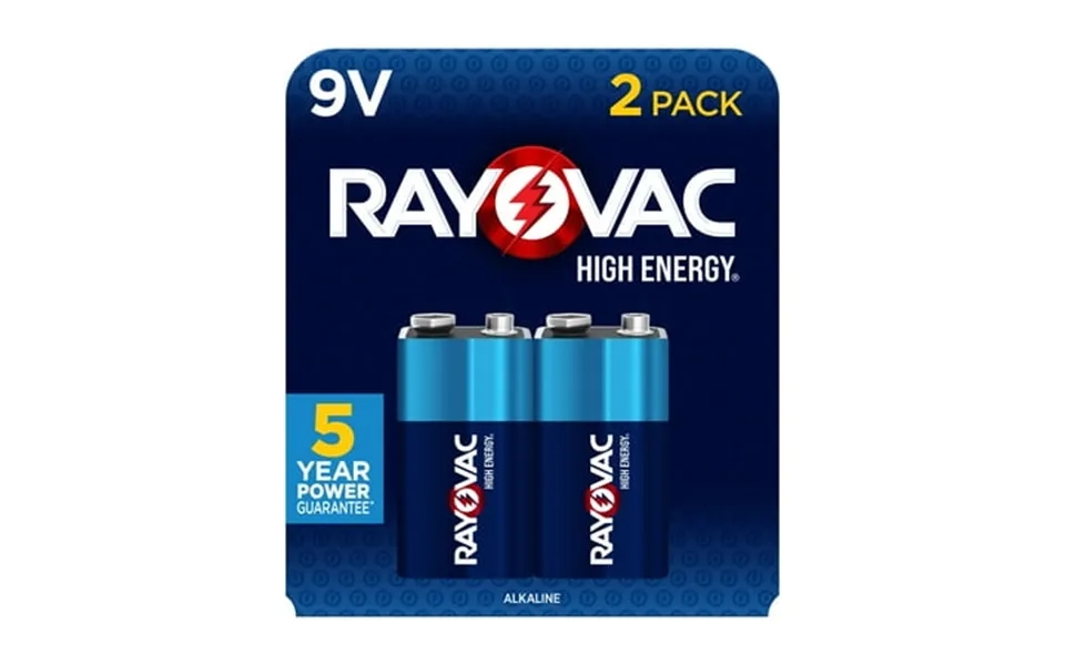 Rayovac High Energy 9v Batteries 2 Pack Alkaline 9 Volt Batteries