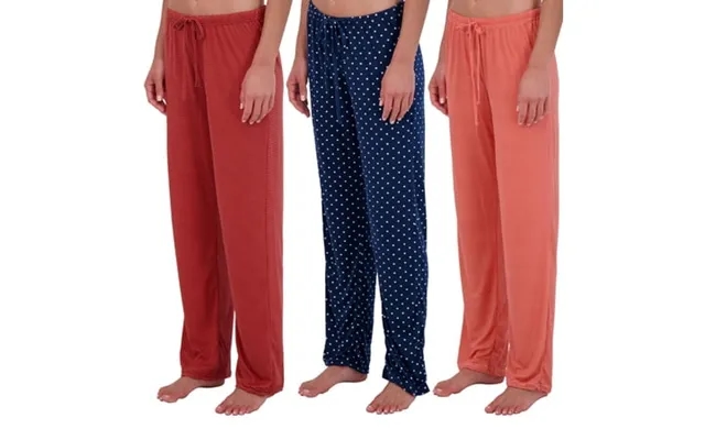 Real Essentials 3 Pack Women’s Ultra-soft Comfy Pajama Lounge Pants Sleepwear Available In Plus Size product image