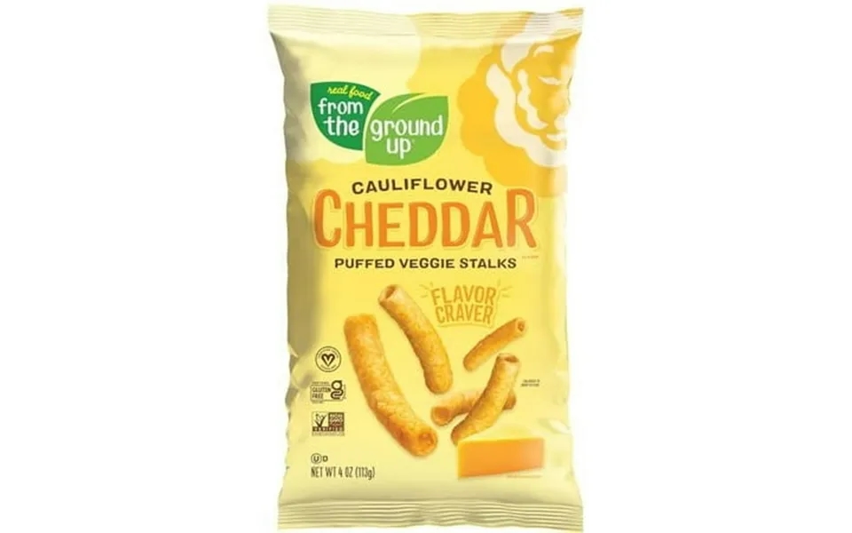 Real Food From The Ground Cauliflower Stalks - 6 Count 4oz Bags Cheddar