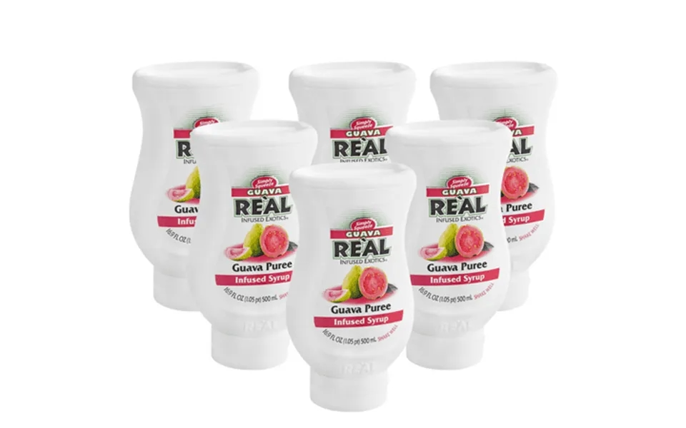 Real Guava Puree Infused Syrup 16.9 Fl. Oz. - Tropical And Refreshing Flavor For Beverages