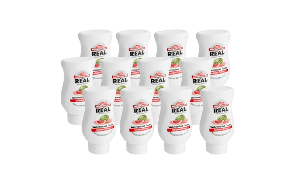 Real Watermelon Puree Infused Syrup - 16.9 Fl. Oz. Perfect For Beverages & Cocktails
