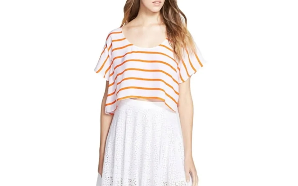 Rebecca Minkoff Women S Audrina Crop Top X-small White & Persimmon