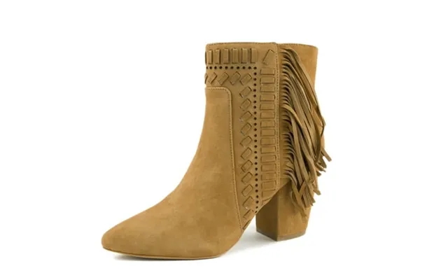 Rebecca Minkoff Women S Illan Suede Fringed Ankle Boots Us 9 Butterscotch product image
