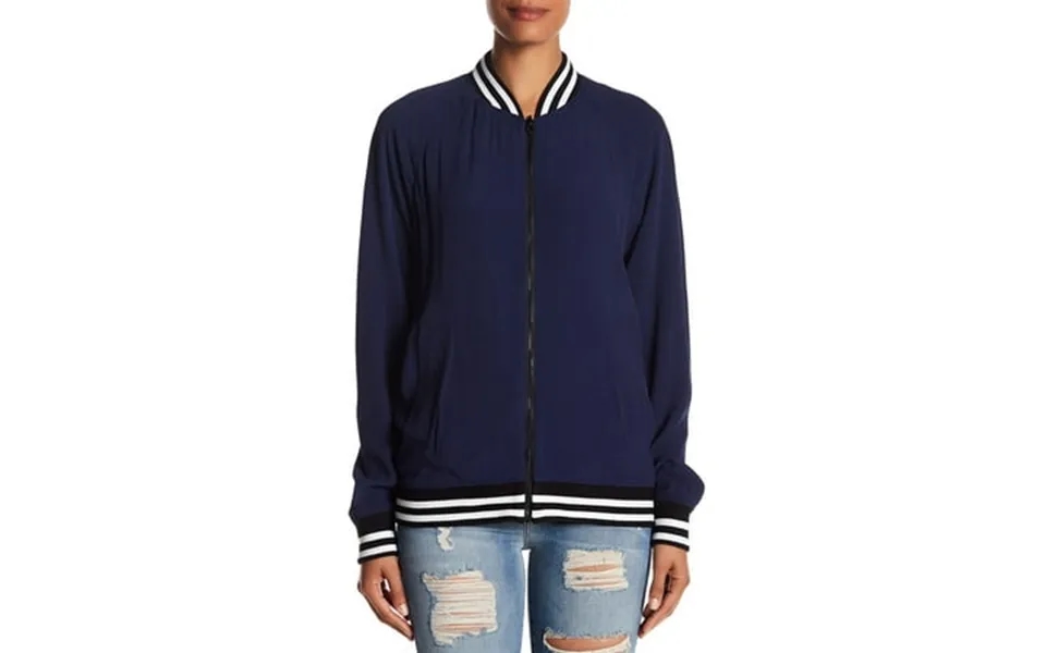 Rebecca Minkoff Women S Infinity Bomber Jacket Medium Fountain Blue Navy