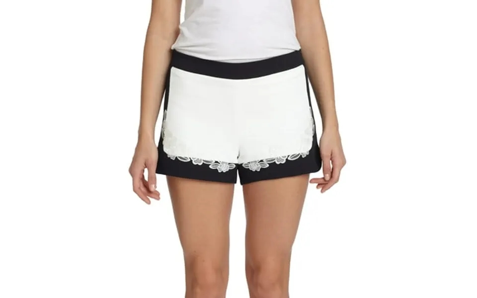 Rebecca Minkoff Women S Leo Bicolor Applique Shorts 2 Chalk