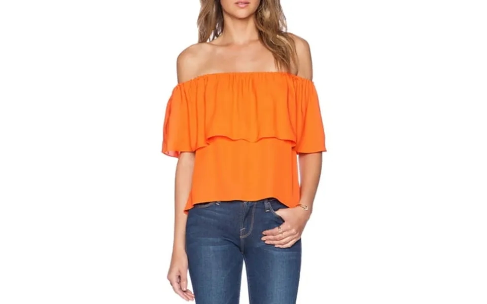 Rebecca Minkoff Women S Ruffled Dev Top Persimmon Medium