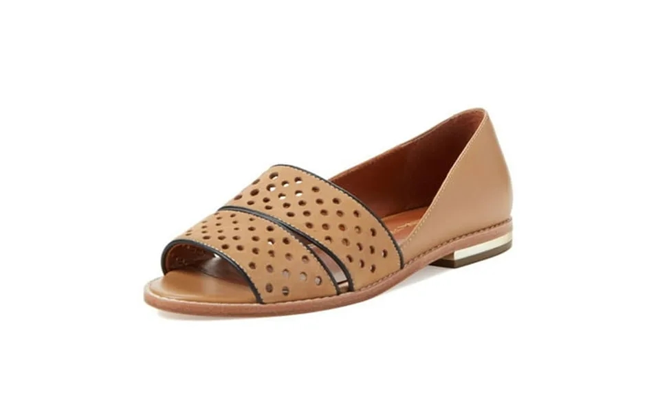 Rebecca Minkoff Women S Sadie Perforated Leather Flats Us 6 Tan