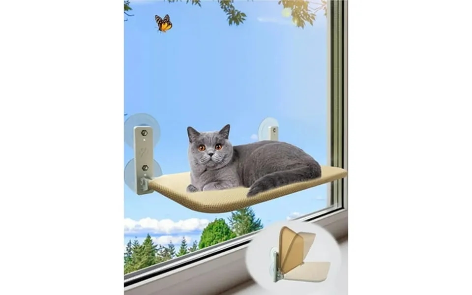 Redsasa Cat Hammock Foldable Cordless Cat Window Perch With 2 Covers 4 Strong Suction Cups Cat Bed Window Seat For Indoo