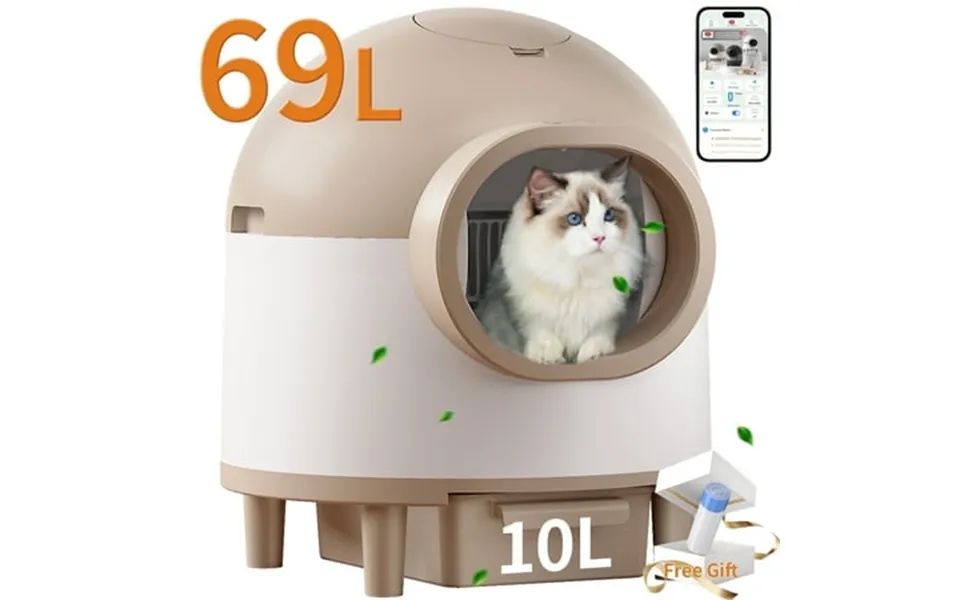 Redsasa Self Cleaning Litter Box For Multiple Cats Smart Automatic Litter Box With Wifi App Control 69l Large Capacity W
