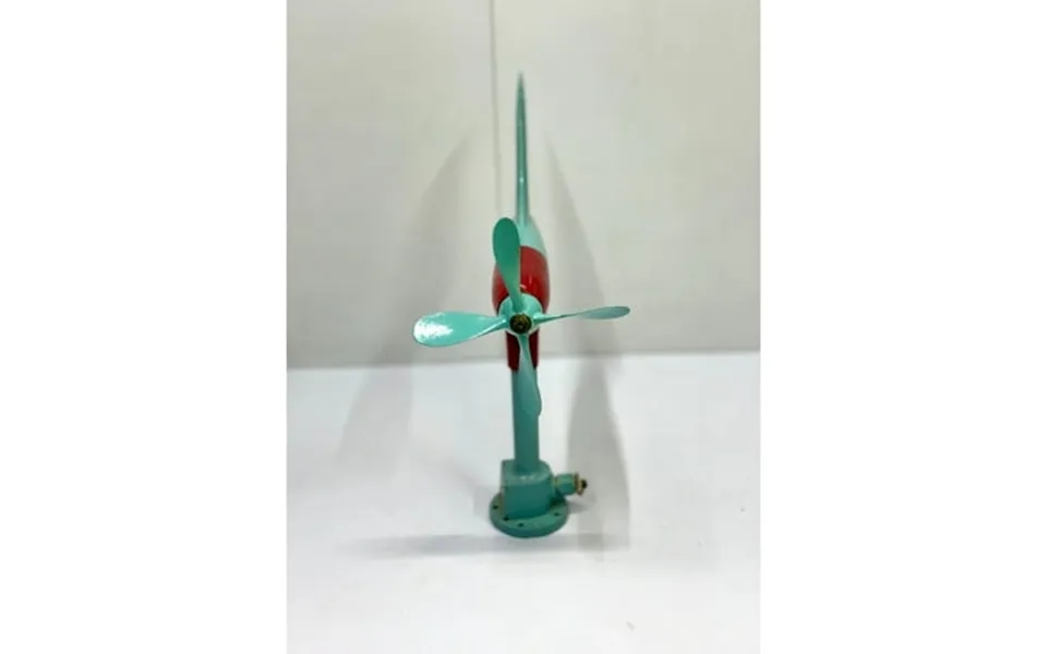 Refurbish Ship Marine Antique Old Aluminum Metal Fiber Body Blue Anemometer Fan