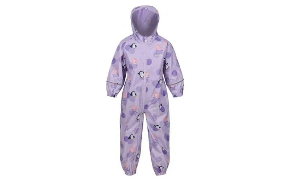 Regatta Boys Girls Pobble Peppa Pig Polka Dot Waterproof Puddle Suit