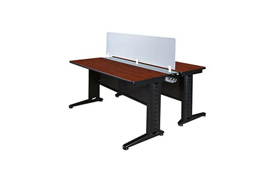 Regency Fusion 72 X 24 In. 2 Person Bench Workstation With Privacy Panel- Cherry