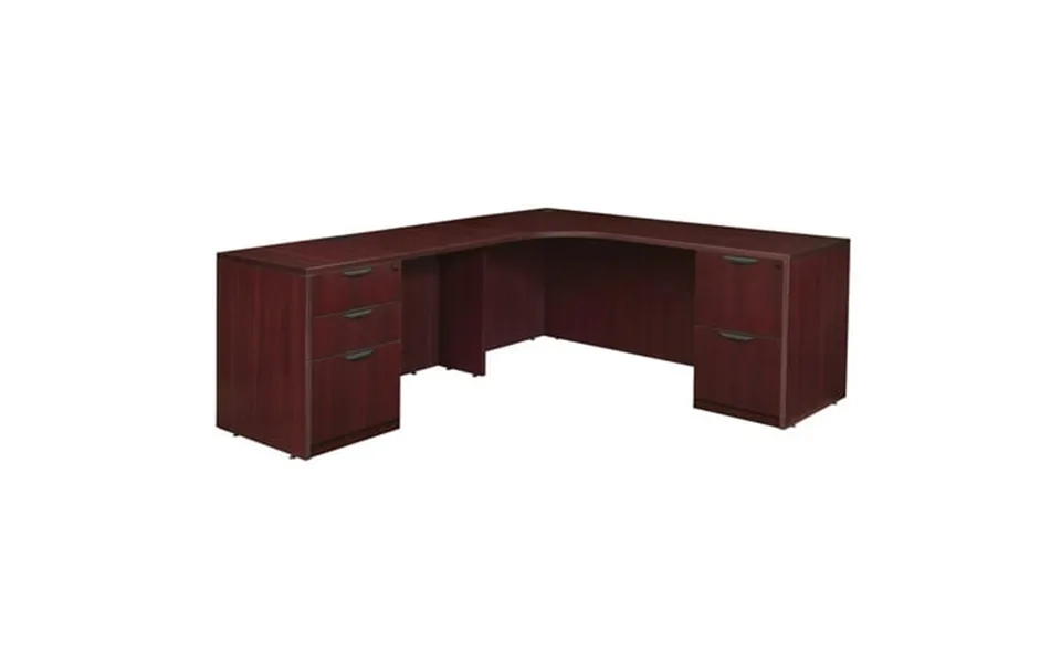 Regency Legacy 71 X 71 In. Double Full Pedestal Left Corner Credenza- Mahogany