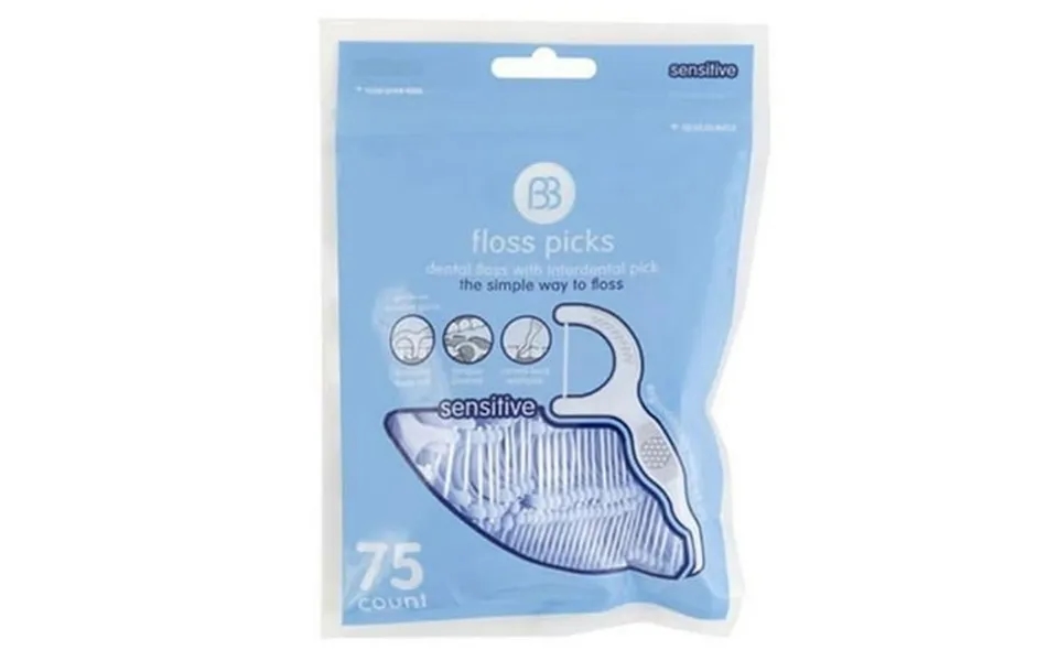 Regent Products Sensitive Brush Buddies Dental Floss Picks - 75 Count