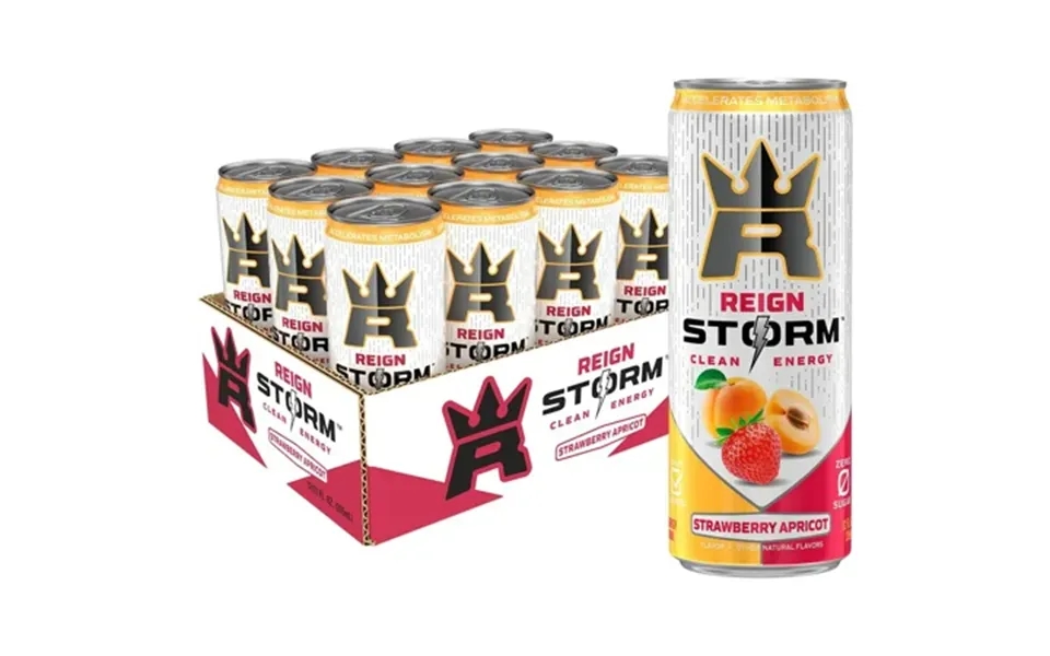 Reign Clean Energy Strawberry Apricor 12 Oz Can