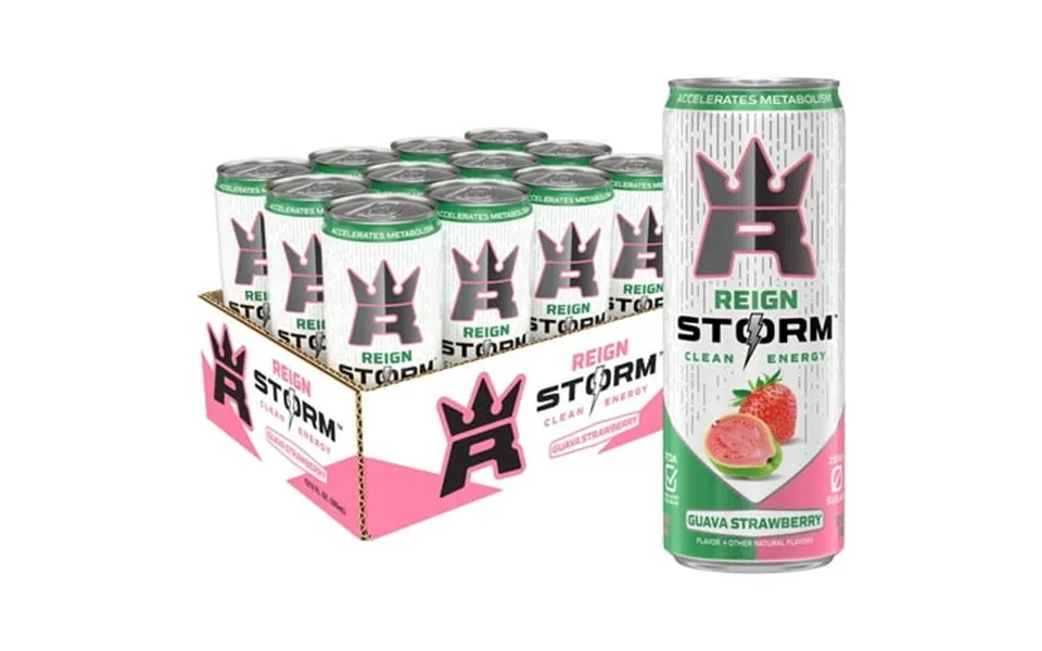 Reign Storm Guava Strawberry Sleek Energy Drink 12 Oz Can