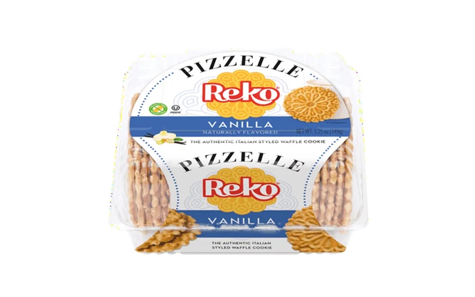 Reko Pizzelle Vanilla Waffle Cookies Baked Single Pack 5.25 Oz 150g