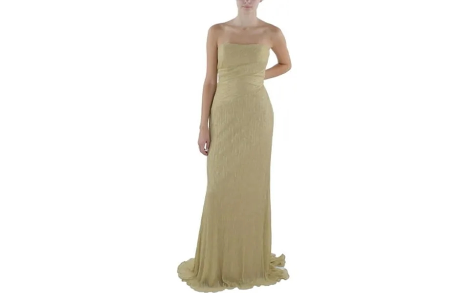 Rene Ruiz Collection Womens Metallic Long Evening Dress