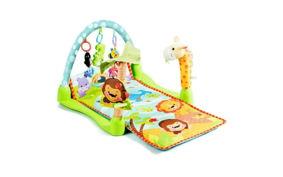 Resenkos 4-in-1 Baby Play Gym Mat With 3 Hanging Educational Toys 0-3-6-9-12