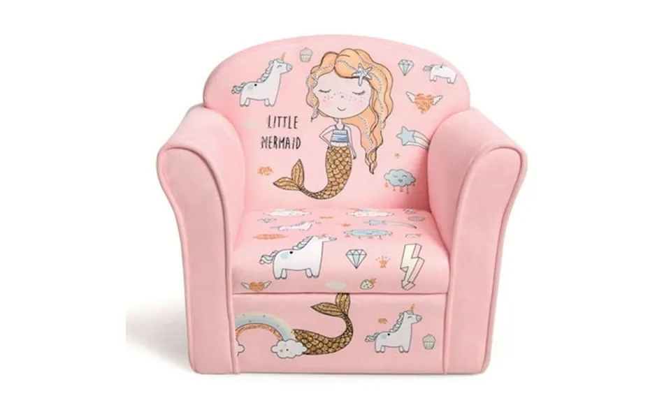 Resenkos Kids Mermaid Armrest Couch Upholstered Sofa Kids Chairs For Kids