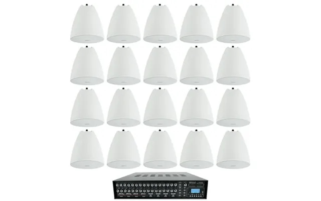 Restaurant Multi Room Audio System 20 6.5 White Hanging Pendant Speakers product image